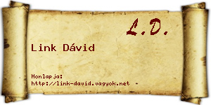 Link Dávid névjegykártya